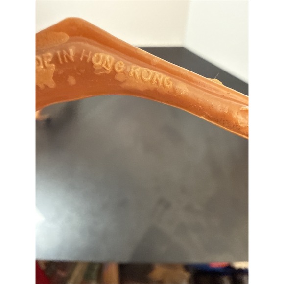 Vtg Lot of 2 Christmas REiNDEER Hard Plastic Deer Buck Village Decor Hong Kong - Picture 9 of 10